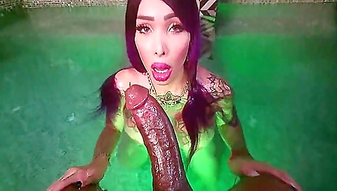 Blonde with big boobs and ass shows her tits to a bbc