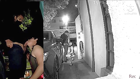 Big-tittied brunette with huge ass fucked outdoors