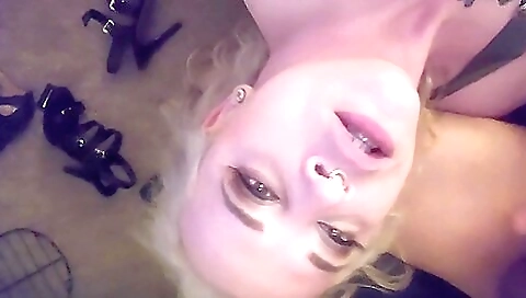 Blonde angel gets her ass and takes the guy all the way