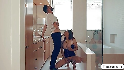 Busty brunette with a round ass gets her anus fucked