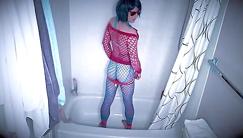 Hot latina 18+ girl 18+ in lingerie 18+ in shower 18+ on the floor